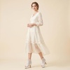 image:imageAllegra K Womens Platform Lace Peep Toe Ankle Boots Back Zip Chunky Heel BootsWhite