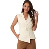image:imageAllegra K Business Casual Blazer Vest for Womens Belted Dressy Sleeveless BlazerBeige