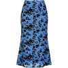 image:imageAllegra K Mesh Fishtail Skirt for Women Floral High Waist 2026 Spring Summer Bodycon Y2K Mermaid Midi SkirtsBlue