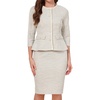 image:imageAllegra K Womens 2 Piece Skirt Sets 34 Sleeve Collarless Tweed Jacket Pencil Skirt Set Elegant Business Casual OutfitApricot