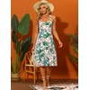 image:imageAllegra K Halter Neck Sundress for Womens St Patricks Day 2023 Smocked Backless Flowy Floral Tiered Dress