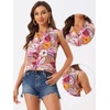 image:imageAllegra K Hawaiian Shirt for Womens Button Down Tropical Floral Summer Tops