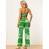 image:imageAllegra K Tropical Top and Pants Sets for Womens TwoPiece Beach Outfits