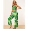 image:imageAllegra K Tropical Top and Pants Sets for Womens TwoPiece Beach Outfits