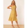 image:imageAllegra K Womens Floral Summer Dresses One Shoulder Sleeveless Ruffle Hem Flowy Smocked Boho Midi Dress