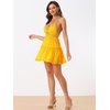 image:imageAllegra K Womens Summer Dress Beach Casual VNeck Sexy Backless Spaghetti Strap Mini Dresses