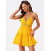 image:imageAllegra K Womens Summer Dress Beach Casual VNeck Sexy Backless Spaghetti Strap Mini Dresses