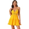 image:imageAllegra K Womens Summer Dress Beach Casual VNeck Sexy Backless Spaghetti Strap Mini Dresses