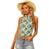 image:imageAllegra K Womens Tropical Floral Top Sleeveless Beach Halter Neck Blouse
