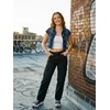 image:imageAllegra K Womens Cropped Denim Jacket Short Cap Sleeve Button Down Summer Casual Crop Jean JacketDark Blue