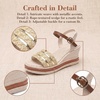 image:imageAllegra K Womens Plaid Buckle Platform Peeptoe SandalsBeige