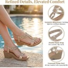image:imageAllegra K Womens Rhinestone Elastic Band Glitter Fabric Platform SandalsRose Gold