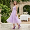 image:imageAllegra K Womens Bow Shoes Open Toe Chunky Heel SandalsGrape Purple