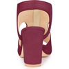 image:imageAllegra K Womens Gladiator Sandals Chunky Heels  33 inches Heel Front Zipped Slingback Comfortable Faux Suede perfect for Evening Party Wedding Date NightBurgundy