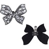 image:imageAllegra K 2 PCS Womens Bow Shoe Clips Rhinestone Satin Shoe Buckle Removable Decorative Clips for Heels FlatsBlackButterfly