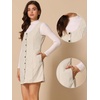 image:imageAllegra K Corduroy Overall Dress for Womens Fall Scoop Neck Sleeveless Button Down Casual Pinafore DressesBeige