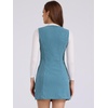 image:imageAllegra K Corduroy Overall Dress for Womens Fall Scoop Neck Sleeveless Button Down Casual Pinafore DressesBlue