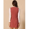 image:imageAllegra K Corduroy Overall Dress for Womens Fall Scoop Neck Sleeveless Button Down Casual Pinafore DressesDark Orange