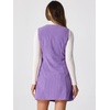 image:imageAllegra K Corduroy Overall Dress for Womens Fall Scoop Neck Sleeveless Button Down Casual Pinafore DressesLight Purple