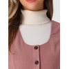 image:imageAllegra K Corduroy Overall Dress for Womens Fall Scoop Neck Sleeveless Button Down Casual Pinafore DressesPink