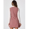 image:imageAllegra K Corduroy Overall Dress for Womens Fall Scoop Neck Sleeveless Button Down Casual Pinafore DressesPink