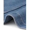 image:imageAllegra K Denim Dress Women Button Down Sleeveless Mini  Collarless U Neck Patch Pocket Stretchy Denim Casual Western Short Blue Jean DressesLight Blue