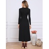 image:imageAllegra K Long Sleeve Maxi Dress for Womens Casual Formal Spring ALine DressesBlack