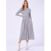 image:imageAllegra K Long Sleeve Maxi Dress for Womens Casual Formal Spring ALine DressesLight Purple