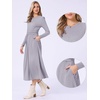 image:imageAllegra K Long Sleeve Maxi Dress for Womens Casual Formal Spring ALine DressesLight Purple