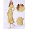 image:imageAllegra K Long Sleeve Maxi Dress for Womens Casual Formal Spring ALine DressesYellow