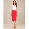 image:imageAllegra K Office Pencil Skirts for Women Dressy High Waist SkirtRed