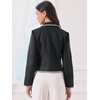 image:imageAllegra K Vintage Tweed Jacket for Womens Elegant Double Breasted Long Sleeve Cropped Blazers Dressy CasualBlack