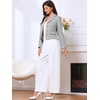 image:imageAllegra K Vintage Tweed Jacket for Womens Elegant Double Breasted Long Sleeve Cropped Blazers Dressy CasualGray
