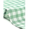 image:imageAllegra K Women Gingham Dress Summer Short Sleeve Crew Neck Lace Panel Plaid Mini Dresses Halloween Dorothy CostumeGreen
