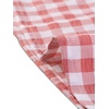 image:imageAllegra K Women Gingham Dress Summer Short Sleeve Crew Neck Lace Panel Plaid Mini Dresses Halloween Dorothy CostumePink