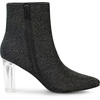 image:imageAllegra K Womens Chunky Heel Glitter Ankle Boots  Pointy Toe Wide Calf Side Zipper Heel 3 59 Inches Party Halloween days Christmas Days Dating EveningBlack