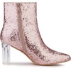 image:imageAllegra K Womens Chunky Heel Glitter Ankle Boots  Pointy Toe Wide Calf Side Zipper Heel 3 59 Inches Party Halloween days Christmas Days Dating EveningRose Gold