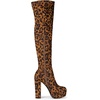image:imageAllegra K Womens Platform Block Heel Leopard over Knee High Boots  6 M US