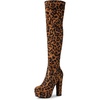 image:imageAllegra K Womens Platform Block Heel Leopard over Knee High Boots  6 M US