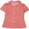 image:imageAllegra K Womens Polka Dots Short Sleeve Button Up Vintage 1950s BlouseDusty Pink