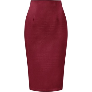 image:imageAllegra K Office Pencil Skirts for Women Dressy High Waist SkirtBurgundy