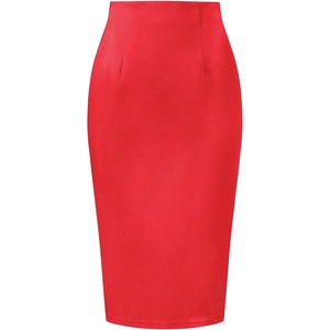 image:imageAllegra K Office Pencil Skirts for Women Dressy High Waist SkirtRed
