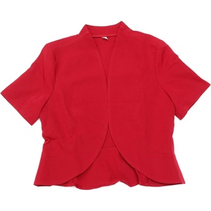image:imageAllegra K Short Sleeve Blazers for Womens Business Casual Open Front Work Cropped Shrug JacketWine Red