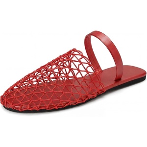 image:imageAllegra K Womens Slip on Mesh Flats Braided Slides SandalsRed