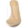 image:imageAllegra K Womens Stiletto Heel Platform Slide Sandals  3 inches Heel Slingback Comfortable PVC perfect for Evening Party Wedding Date NightBeige