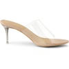 image:imageAllegra K Womens Stiletto Heel Platform Slide Sandals  3 inches Heel Slingback Comfortable PVC perfect for Evening Party Wedding Date NightNude