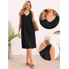 image:imageAllegra K Summer Sleeveless Dress for Womens V Neck Pleated Front Casual 2026 Swing Midi Tank DressesBlack