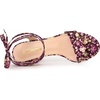 image:imageAllegra K Womens Block Heel Lace Up Sandals  2 38 inches Heel Flower PrintedComfortable Faux Suede perfect for Evening Party Wedding Date NightFuchsia