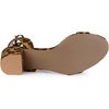 image:imageAllegra K Womens Block Heel Lace Up Sandals  2 38 inches Heel Flower PrintedComfortable Faux Suede perfect for Evening Party Wedding Date NightLeopard Print