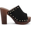 image:imageAllegra K Womens Block Heel Platform Sandals  4 57 inches Heel Slides Slingback Comfortable Faux Suede perfect for Evening Party Wedding Date NightBlack
